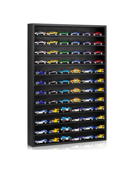 Estante Organizador Juexica para 72 Coches 1:64 Negro