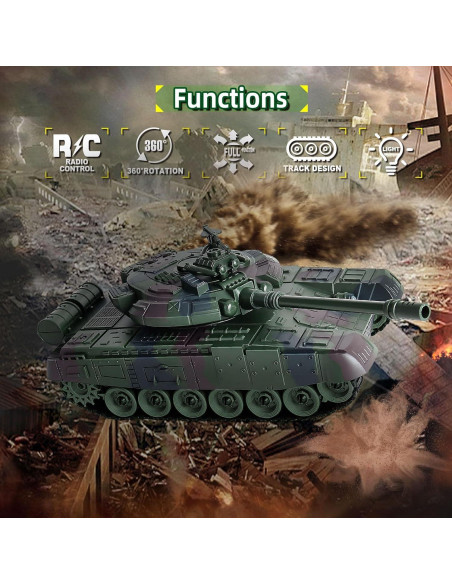 Tanque RC 1:28 DH GY666 Control Remoto con Sonidos y Luces Tanque RC 1:28 DH GY666 Control Remoto con Sonidos y Luces