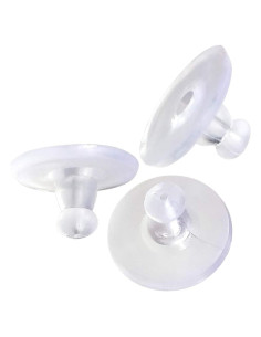 Resortes de Aretes de Silicona TTSAM - 100 Piezas Transparentes