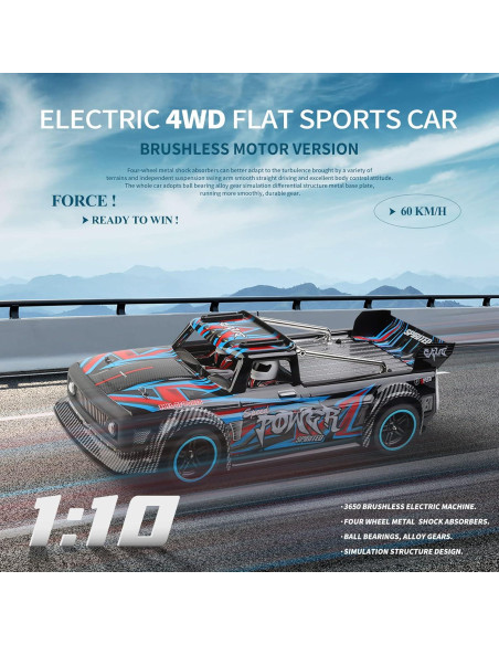 Coche RC GoolRC 104072 1:10 Brushless 4WD 60 km/h LED