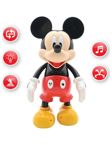 Robot Bilingüe Lexibook Mickey - Inglés/Español, 100+ Cuestionarios