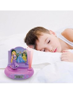 Reloj Proyector LEXiBOOK Rapunzel con Luz Nocturna Rosa 2
