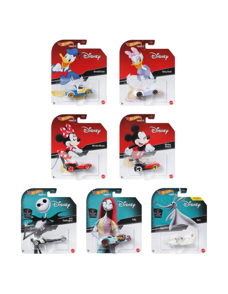 Juego Completo de 7 Autos Disney Hot Wheels - Mattel HKV23-1956C Juego Completo de 7 Autos Disney Hot Wheels - Mattel HKV23-1956C