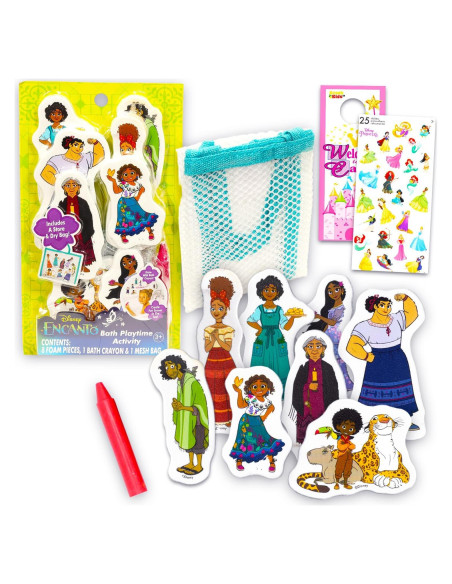 Juguetes de Baño Disney Encanto - 8 Piezas y Crayón Juguetes de Baño Disney Encanto - 8 Piezas y Crayón