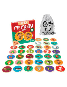 Juego de Memoria de Madera Cottify 36 Cartas Animales