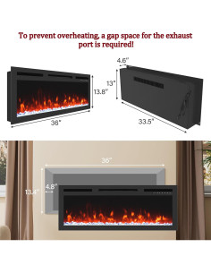 Chimenea Eléctrica Boyel Living 91.4cm 1500W Multicolor 2