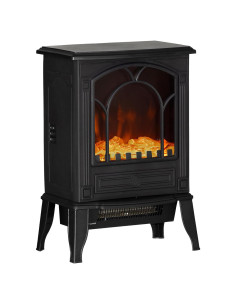 Chimenea Eléctrica HOMCOM 750/1500W Efecto Llama Realista