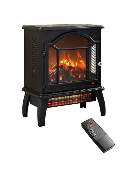 Calefactor Chimenea Eléctrica KUIKUI 1500W Control Remoto