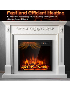 Chimenea Eléctrica ORALNER 45.72 cm con Control Remoto 2