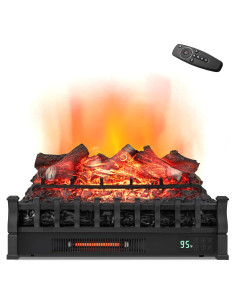 Calentador de Chimenea Eléctrica MAT EXPERT 1500W Negro