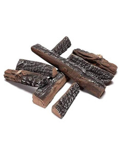 Registros de Chimenea a Gas Chendi 8 Piezas Cerámica Natural