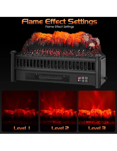 Conjunto de troncos eléctricos ORALNER 58 cm con control remoto