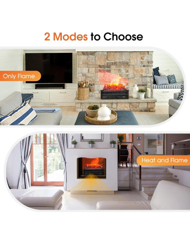 Conjunto de troncos eléctricos ORALNER 58 cm con control remoto