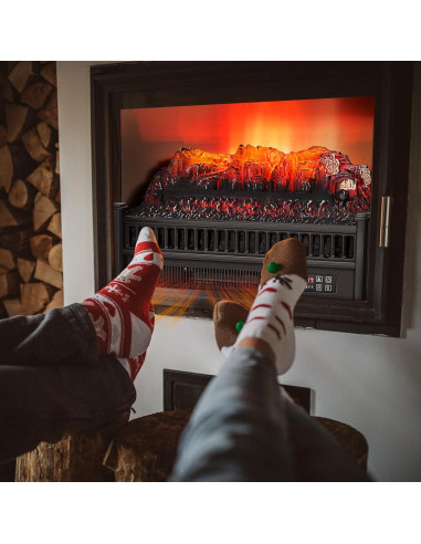 Conjunto de troncos eléctricos ORALNER 58 cm con control remoto