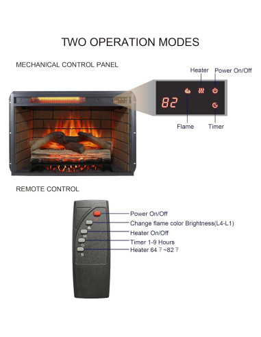 Centro de Entretenimiento con Chimenea Eléctrica 152 cm Roble Oscuro