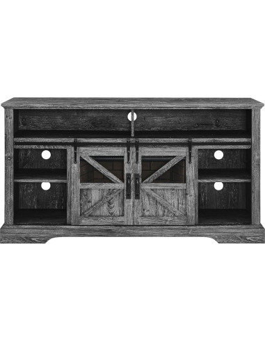 Centro de Entretenimiento con Chimenea Eléctrica 152 cm Roble Oscuro