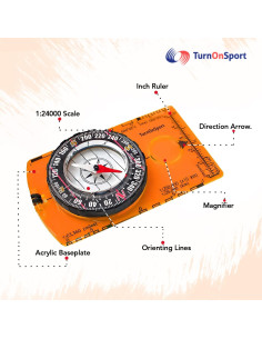 Brújula TurnOnSport - Brújula Compacta para Senderismo 2