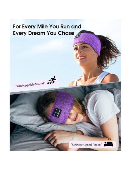 Auriculares Bluetooth 5.4 MUSICOZY Banda para Dormir y Deporte