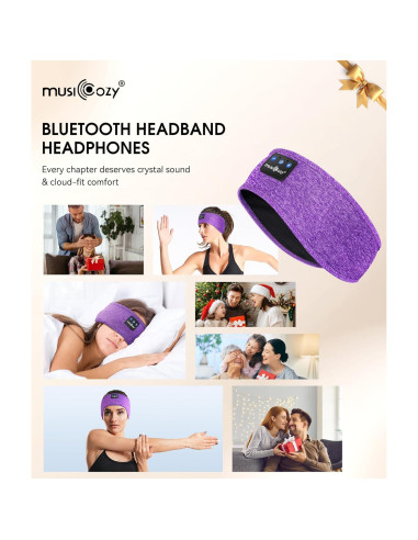 Auriculares Bluetooth 5.4 MUSICOZY Banda para Dormir y Deporte