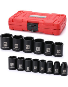 Juego de Enchufes de Impacto 14 Piezas MIXPOWER 1/2" CR-V 2