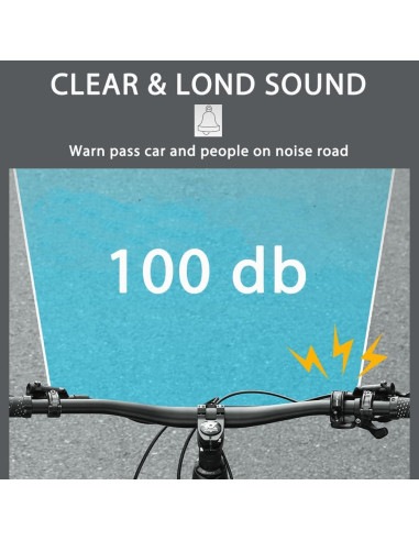 Campana de Bicicleta Oculta LESOVI 100dB para Manillar 22.2mm