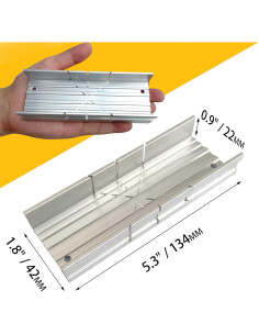 Caja de inglete Hanpex 135 mm de aluminio para cortes precisos 2