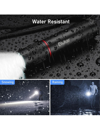 Linterna Recargable Blukar K9132 LED 1800mAh Zoomable