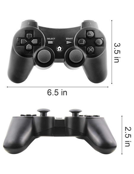Controladores Inalámbricos Diswoe para PS3 - Paquete de 2, Doble Vibración