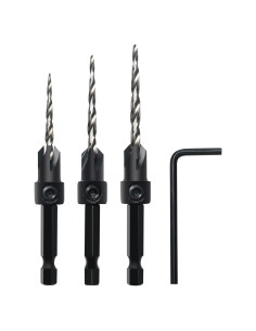 Juego de Brocas Avellanadas GMTOOLS 3 Piezas M2 HSS 6.35 mm