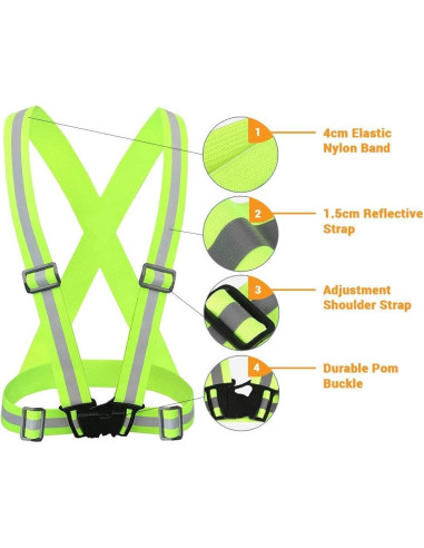 Chaleco Reflectante de Seguridad Chiwo 2-Pack Alta Visibilidad