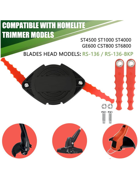 Cabezas de Repuesto Policarbonato RS-136 Black Decker + 12 Cuchillas