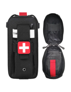 Soporte para Torniquete Vviitop Bolsa Táctica IFAK Negra 22x13cm