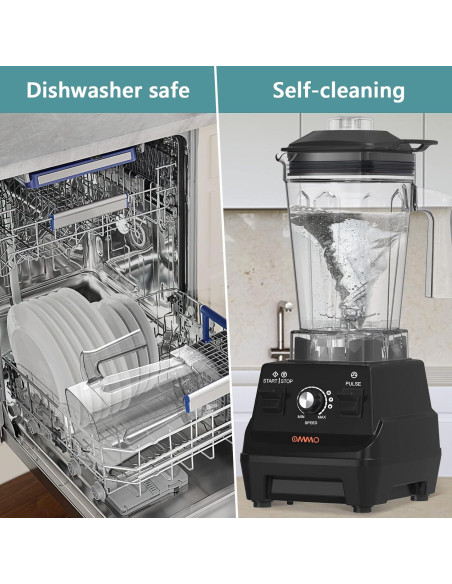 Licuadora OMMO 1800W 1.8L Acero Inoxidable para Batidos