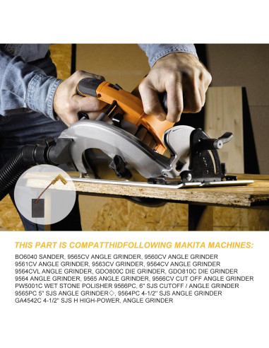 4 Cepillos de Carbón GZJoSum CB318 para Makita 9560CV 9565CV