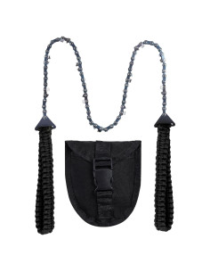 Sierra de Cadena Plegable Sucrain 61 cm Paracord Negro 11 Dientes