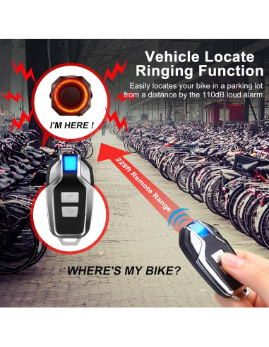 Antfire Luz Trasera Inteligente con Alarma 110 dB para Bicicleta