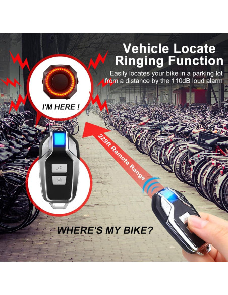 Antfire Luz Trasera Inteligente con Alarma 110 dB para Bicicleta