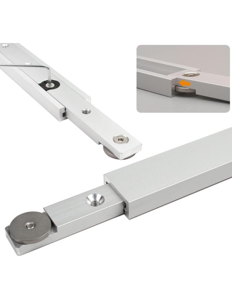 Barra de Inglete de Aluminio KETIPED 300mm Plata para Sierra