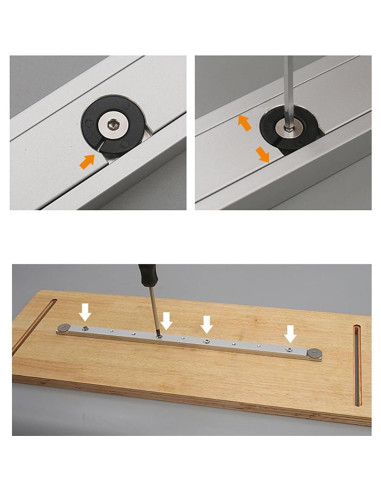 Barra de Inglete de Aluminio KETIPED 300mm Plata para Sierra