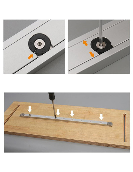 Barra de Inglete de Aluminio KETIPED 300mm Plata para Sierra