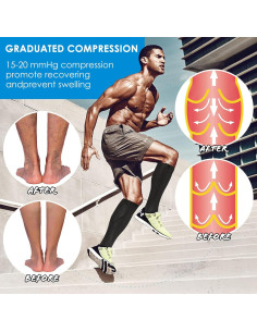 Calcetines de Compresión Cerpit 15-20 mmHg Unisex 2 Pares 2