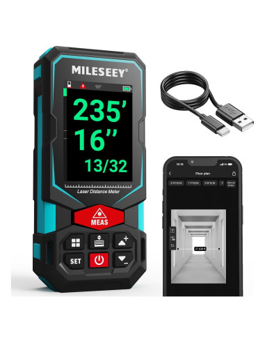 Medidor Láser MiLESEEY S7 100m Pantalla Color IP65 Recargable