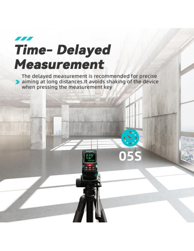 Medidor Láser MiLESEEY S7 100m Pantalla Color IP65 Recargable