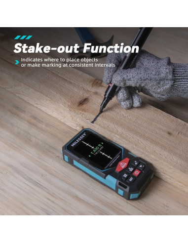 Medidor Láser MiLESEEY S7 100m Pantalla Color IP65 Recargable