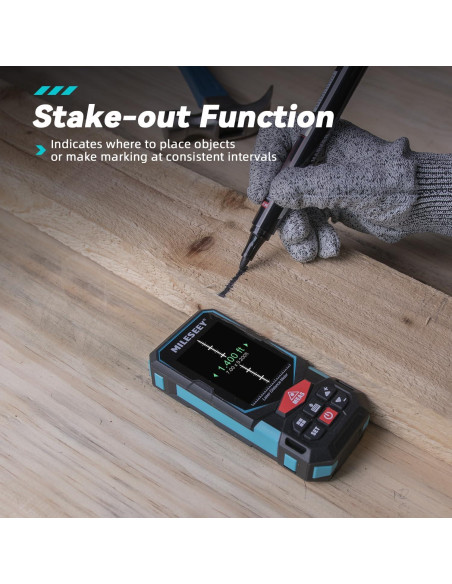Medidor Láser MiLESEEY S7 100m Pantalla Color IP65 Recargable