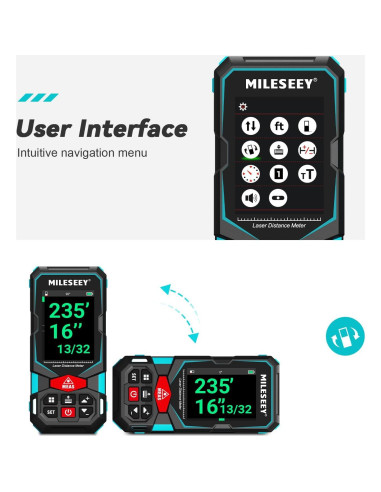 Medidor Láser MiLESEEY S7 100m Pantalla Color IP65 Recargable