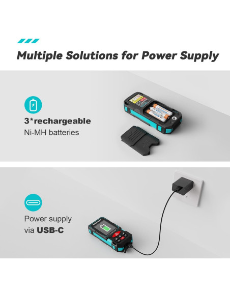 Medidor Láser MiLESEEY S7 100m Pantalla Color IP65 Recargable