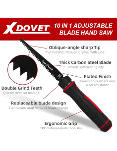 Sierra Manual 10-en-1 XDOVET KHJ201 Pro con Cuchillas Intercambiables 2