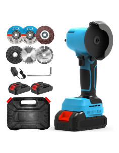 Amoladora Angular Inalámbrica ZFULVO 21V 28000RPM con 2 Baterías