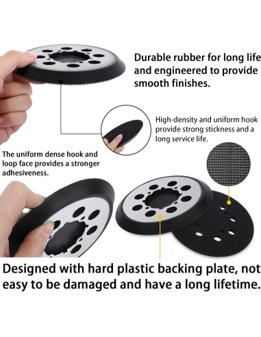Almohadilla de Reemplazo IPELY 5" para Lijadoras DEWALT